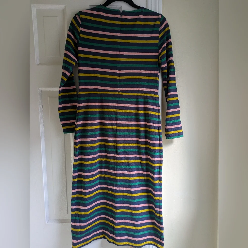 J. Crew Striped Midi Sheath Dress Size 6